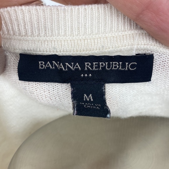 Banana Republic Factory Pullover Round Neck Long Sleeve Lace Trim Sweater - Picture 6 of 12